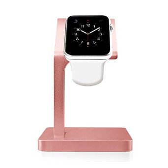 Apple Watch Stand,YOUKOYI Aircraft Aluminum Charging Dock Apple Watch Charging Stand Station Made for iWatch 42mm & 38mm All Models(Rose Gold)