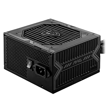 MSI MAG A550BN Gaming Power Supply Unit: 80 Plus Bronze, 550 Watt, 12V Single-Rail, DC-to-DC Circuit, 120mm Fan, 5-Year Limited Warranty