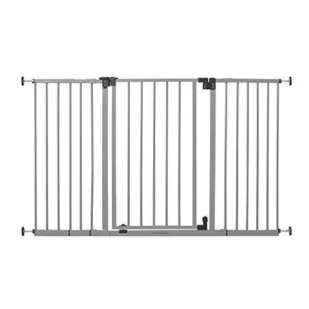 Summer Infant Secure Space Extra-Wide Safety Gate, 28.5"- 52" Wide, for Doorways & Stairways, Auto-Close & Hold-Open, Grey