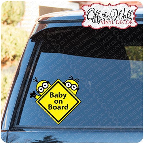 Minion "BABY ON BOARD" Sign Vinyl Decal Sticker for Cars / Trucks