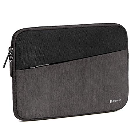 iPad Mini 4 sleeve, Evecase Water Repellent Shockproof Portable Carrying Protective Case Bag with Accessory Pocket For iPad Mini 4, 3, 2 / Android 7 - 8 inch Tablet Device - Black and Gray