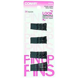 Conair Styling Essentials Mini Pins, Black 36 ea (Pack of 2)