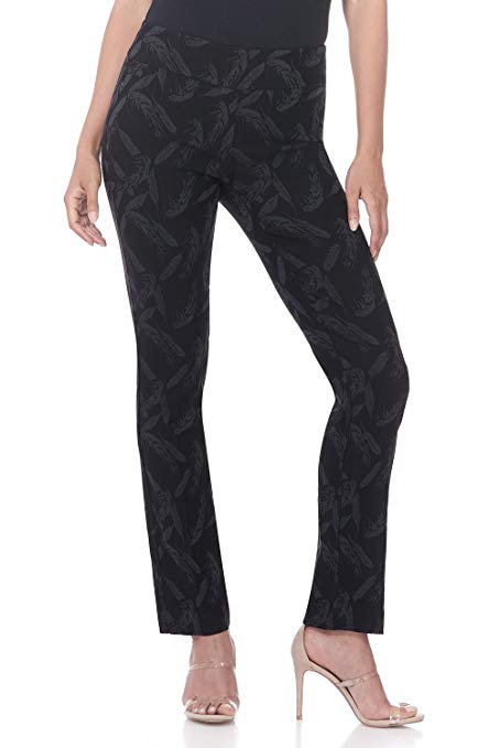 Rekucci Women's Ease in to Comfort Straight Leg Pant with Tummy Control