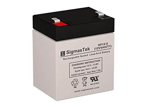 Bright Way Group BW 1250 - F1 Replacement Battery - 12 Volt 5 AH F1 Terminal by SigmasTek
