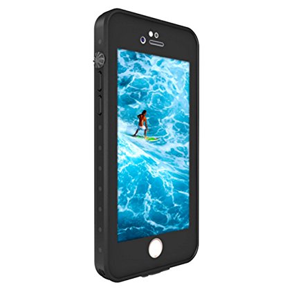 iPhone 7 Waterproof Case, [New Version] Underwater Waterproof Shockproof Dirtproof Full Sealed Case Cover for iPhone 7 (Black)