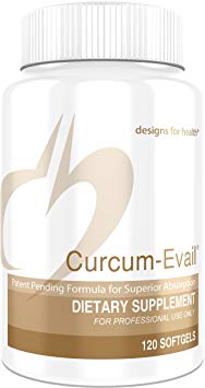 Designs for Health - Curcum-Evail - Bioavailable Curcumin   Turmeric Oil, 120 Softgels