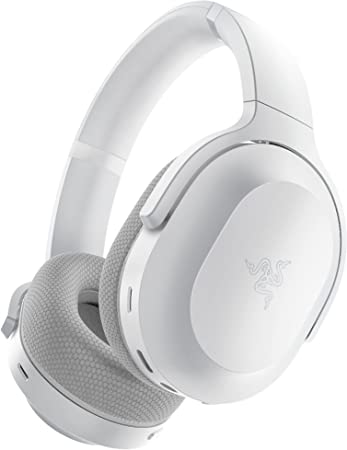 Razer Barracuda Wireless Gaming & Mobile Headset (PC, Playstation, Switch, Android, iOS): 2.4GHz Wireless   Bluetooth - Integrated Noise-Cancelling Mic - 50mm Drivers - 40 Hr Battery - Mercury White