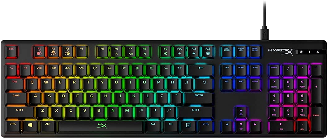 HyperX HX-KB6RDX-FR Alloy Origins RGB Mechanical Gaming Keyboard, Red Switches (AZERTY)