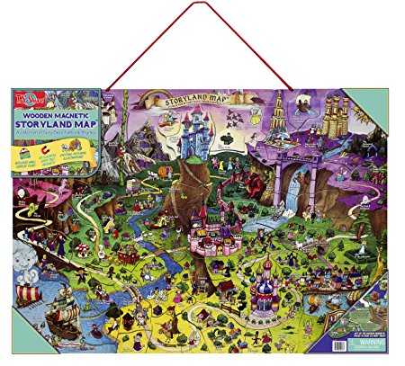 T.S. Shure Storyland Wooden Magnetic Map & Puzzle
