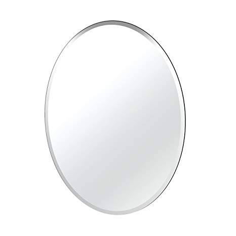 Gatco 1801 Flush Mount Frameless Oval Mirror 32-inch