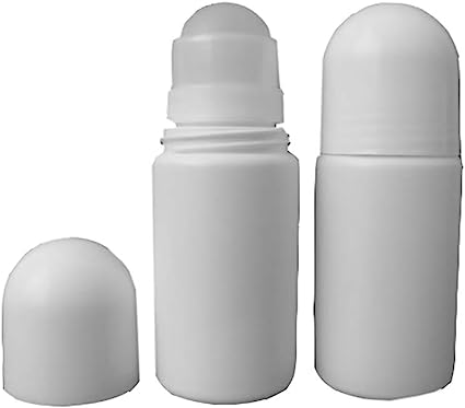UUYYEO 4 Pcs White Empty Refillable Roll On Bottles Roller Bottles Cosmetic Container