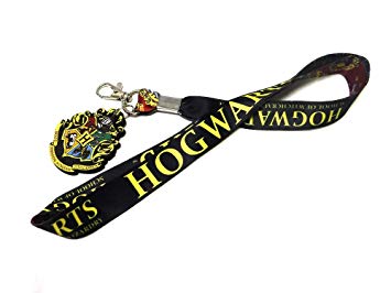 Bioworld Harry Potter Hogwarts Lanyard with Charm and ID Holder