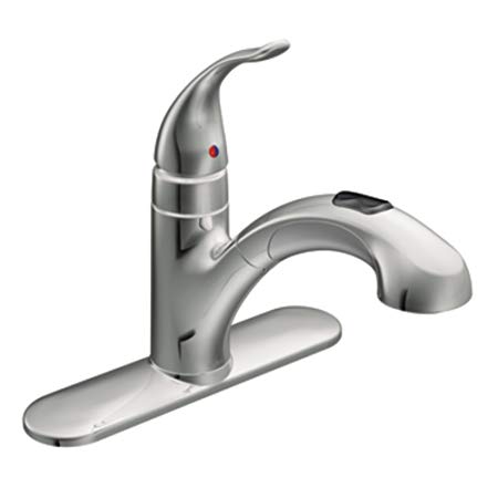 Moen 67315C Integra One-Handle Low Arc Pullout Kitchen Faucet, Chrome