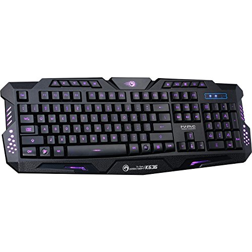 Marvo Scorpion Dark Night Blacklight K636 Gaming Keyboard (Black)