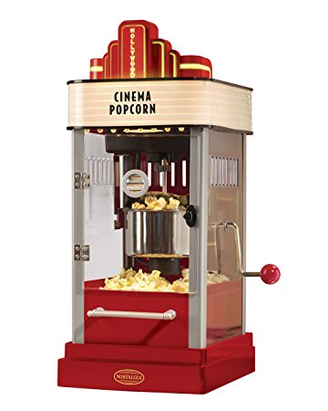 Nostalgia HKP200 Hollywood Series 2.5-Ounce Kettle Popcorn Popper with Personalized Lighted Marquee