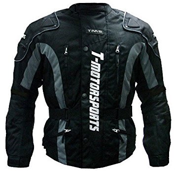 TMS Enduro Armor Jacket Motorcycle Touring Dual Sport Dirt Bike ATV (Large, Black)