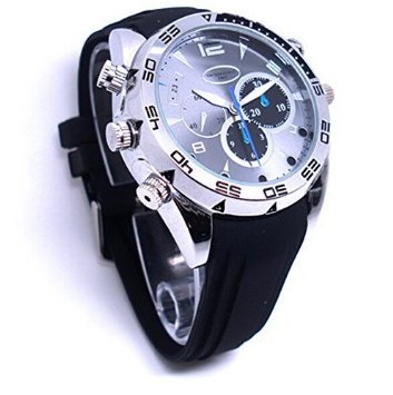 CamRom® Mini Camcorders Mini Camera Watch DVR 16gb Hd 1080p with Ir Night Vision Function Hd Waterproof SP1005A
