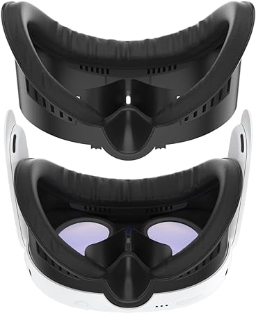 RGEEK Compatible with Quest 3 VR Silicone Facial Interface, VR Accessories Sweat-Proof PU Foam Cushion for Quest 3