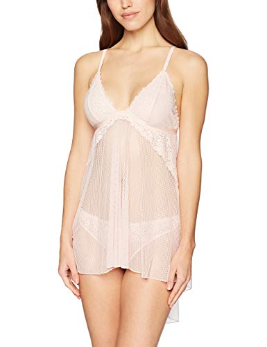 Mae Women's Lacy Babydoll and Thong Set