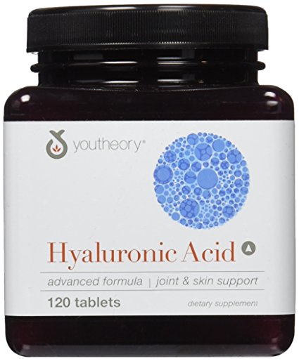 Youtheory Hyaluronic Acid Advanced Nutritional Supplement, 120 Count