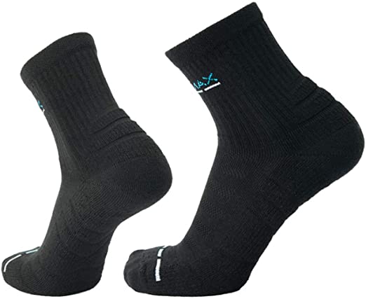 COOLMAX Brand Performance Mild Compression Support(15-18mmhg) Quarter Cushion Socks (3 pairs) for Men & Women Socks