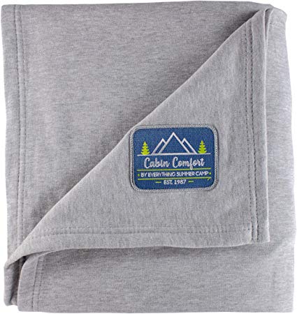 Sweatshirt Blanket Throw - Extra Large & Super Soft - for Outdoors, Travel, or Movie Night in - Over-Sized and Comfy - 54 x 84 Inches - 50/50 Cotton Polyester Blend