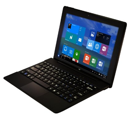 10-Inch Windows 10.1 Quad Core Tablet with Detachable and Reversible IPS Touch Screen and Keyboard, Bluetooth 4.0