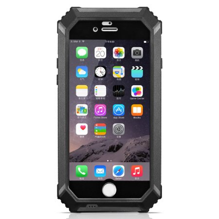 EasySMX iPhone 6/6S 4.7 inch Waterproof Case (Upgraded Version) All-Sealed Mobile Phone Case for Outdoor Use Ultrathin Design IP68 Waterproof/Shockproof/Dustproof with Touch Screen Protector (Black)
