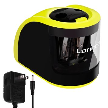 Laneco Heavy Duty Electric Pencil Sharpener, Battery Or Adapters Operated, Including Replacement Blades, Great For Classroom, Office, School, Kids, Adults And High Volume Use