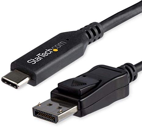 StarTech.com 6ft 8K USB-C to DisplayPort Adapter Cable -HBR3 - Thunderbolt 3 Compatible Type C Video Cable (CDP2DP146B)