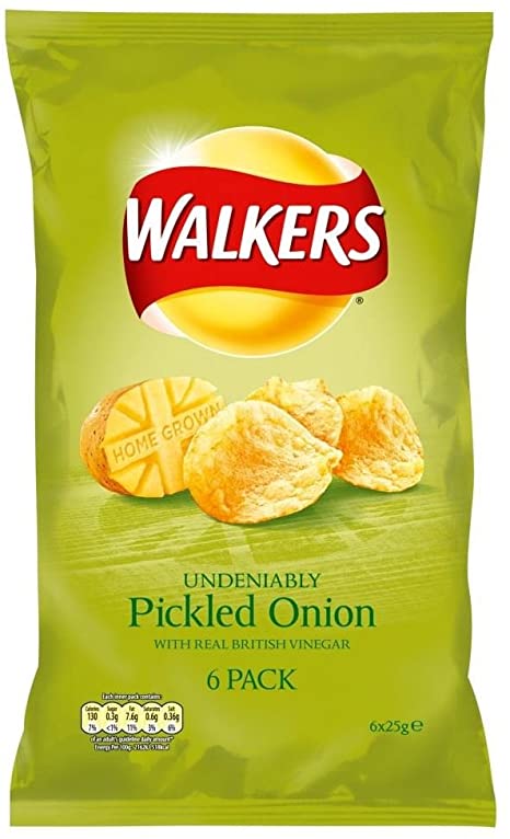 Walkers Crisps - Pickled Onion (6x25g)