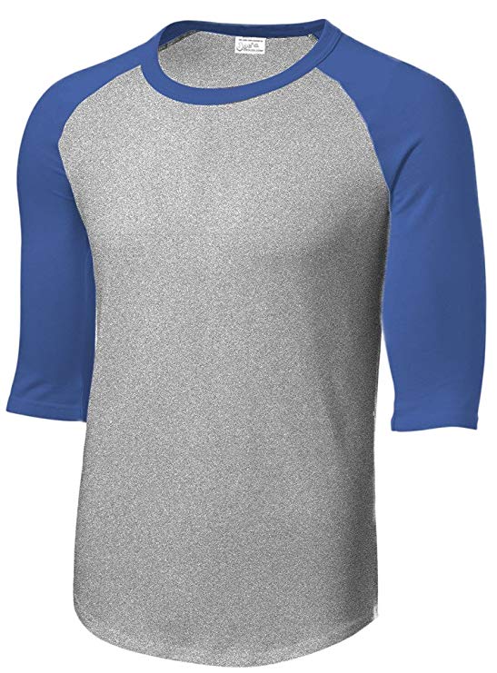 Joe's USA Mens or Youth 3/4 Sleeve 100% Cotton Baseball Tee Shirts-Youth XS to Adult 6X