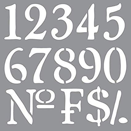 DecoArt ADS-09 Americana Decor Stencil, Old World Numbers