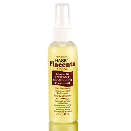 Hask Placenta No-Rinse Instant Hair Repair Treatment, 5 Ounce