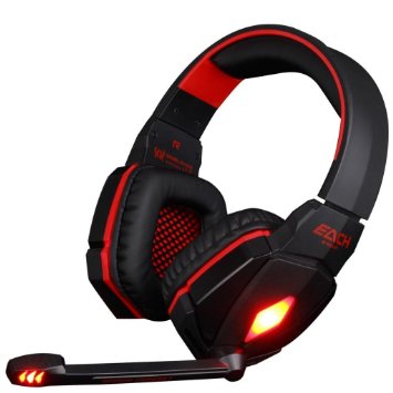 VersionTech Red EACH G4000 Professional 35mm PC Gaming Stereo Noise Cancelling Headset Headphone Earphones with Volume Control Microphone HiFi Driver For Laptop ComputerNo Supporting Xbox One 360 PS4 PS3