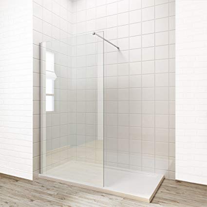 ELEGANT 1000mm Wetroom Shower Screen Panel Walk in Shower Enclosure 8mm Easy Clean Glass