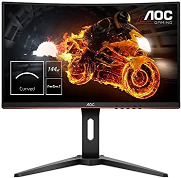 AOC Écran PC gamer incurvé C24G1 59,9 cm (23,6 pouces) (FHD, HDMI, temps de réponse de 1 ms, DisplayPort, 144 Hz, 1920 x 1080 px, FreeSync) noir