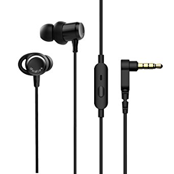 Dudios In-Ear Headphones Noise Cancelling Earphones Stereo Earbud Headphones, Crystal Clear Sound, Comfort-Fit, iPhone and Android Compatible - Black