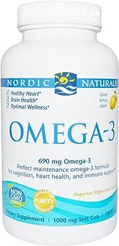 Nordic Naturals 690mg Omega 3 Fish Oil 120 Softgels, Lemon