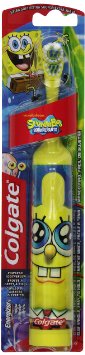 Colgate Kids Sponge Bob Powered Toothbrush, Extra Soft Bristles, Colors and Styles May Vary