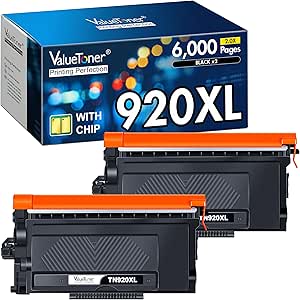 TN920XL High Yield Black Toner TN920 TN920XXL TN920UXXL Replacement for Brother HL-L5210DN, HL-L5210DW, HL-L5210DWT, HL-L5215DW, HL-L6210DW, HL-L6210DWT, HL-L6310DW, MFC-L6810DW, MFC-L5915DW (2 Black)