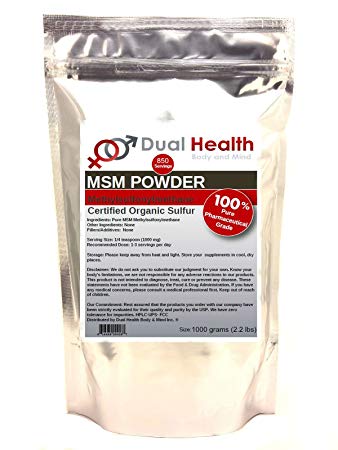 Pure MSM Methylsulfonylmethane Powder (1000g / 2.2 lb) Bulk Supplements