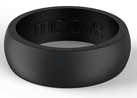 Silicone Rings By Moove Ring Never Lose, Scratch or Damage Your Metal Ring Highest Quality Silicone Wedding Ring Never Risk Injuring Your Finger Again; Black Rings For Men