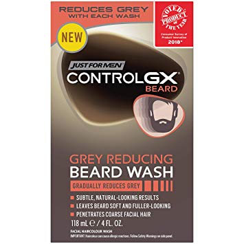Just For Men Control GX Grey Reducing Beard Shampoo, Mustache & Beard, 4 Ounce