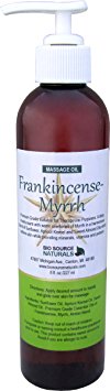 Frankincense-Myrrh Massage Oil / Body Oil 8 fl. oz with All Natural Plant Oils