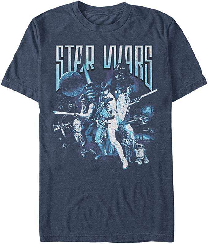 Star Wars Men's Vintage Space Graphic T-Shirt