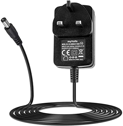 MyVolts 12V DC power cable compatible with Yamaha EZ-30 Keyboard - UK plug
