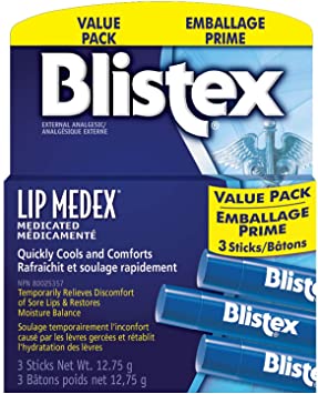 Blistex Lip Medex Stick Value Pack 3 count