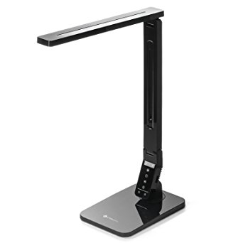 Etekcity Dimmable LED Desk Lamp, 4 Lighting Modes (Reading/Study/Relaxation/Sleep), 5-Level Dimmer, 1-Hour Auto Timer, Eye-care, Multifunctional Touch-Sensitive lamp, 5V/1.5A USB Charging Port, Black