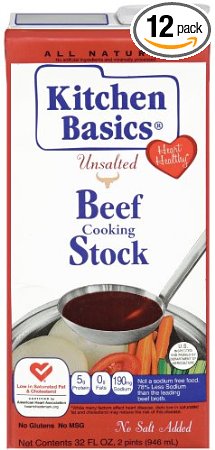 Kitchen Basics No Salt Stock, Beef, 32 Ounce (Pack of 12)